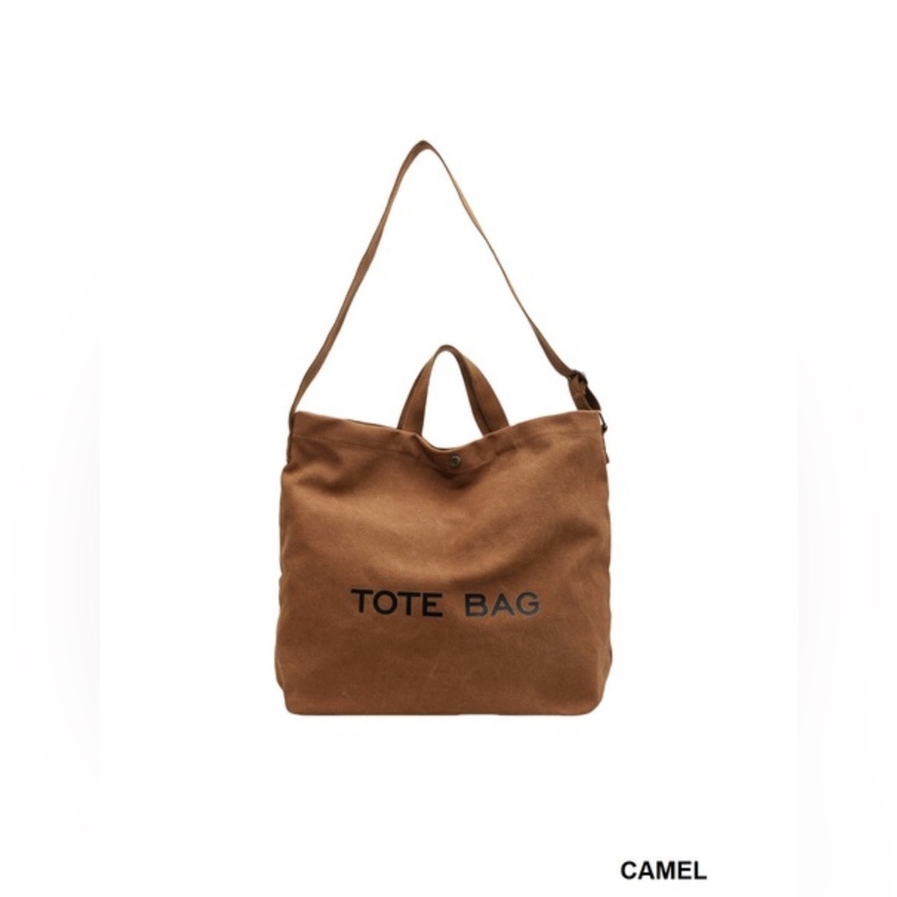 NWT Minimalist Large Capacity Canvas Shoulder Tote Bag - Picture 4 of 7